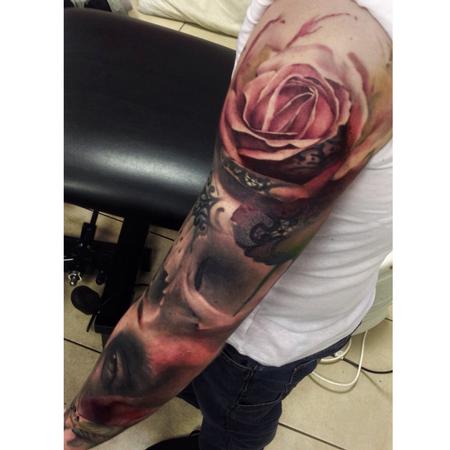 Tattoos - flower sleeve - 89017